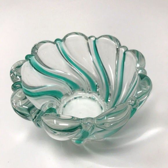 Swirl Glass  Candle Holders Christmas Holiday  Décor - Picture 7 of 10